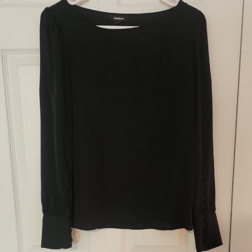 Express Women's Elegant Black Blouse